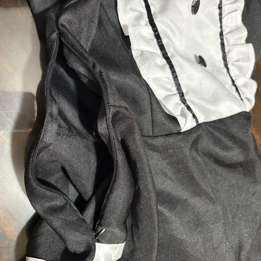 Black & White Girls Maid Dress Halloween Costume Size XL - Picture 8 of 10